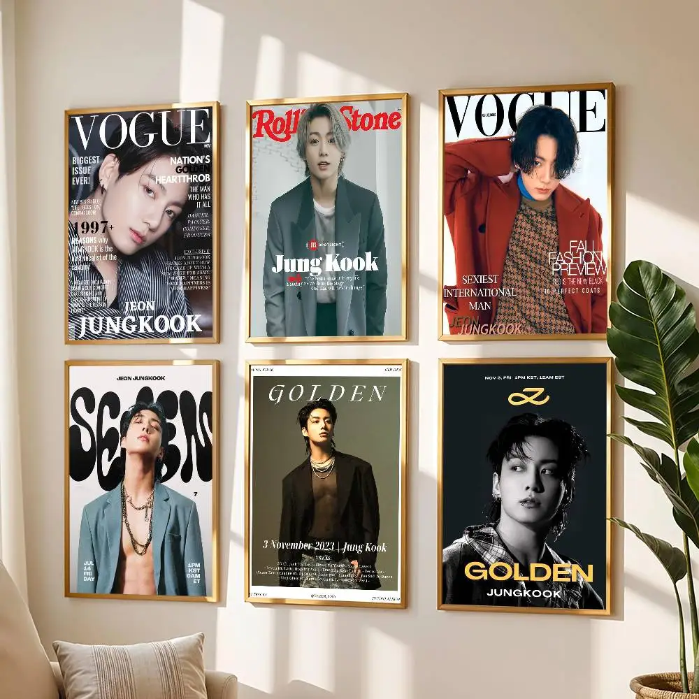 J-Jung K-Kook KPOP ملصق طباعة لغرفة النوم غرفة المعيشة ديكور المنزل اللوحة جدار الفن HD صورة جدارية