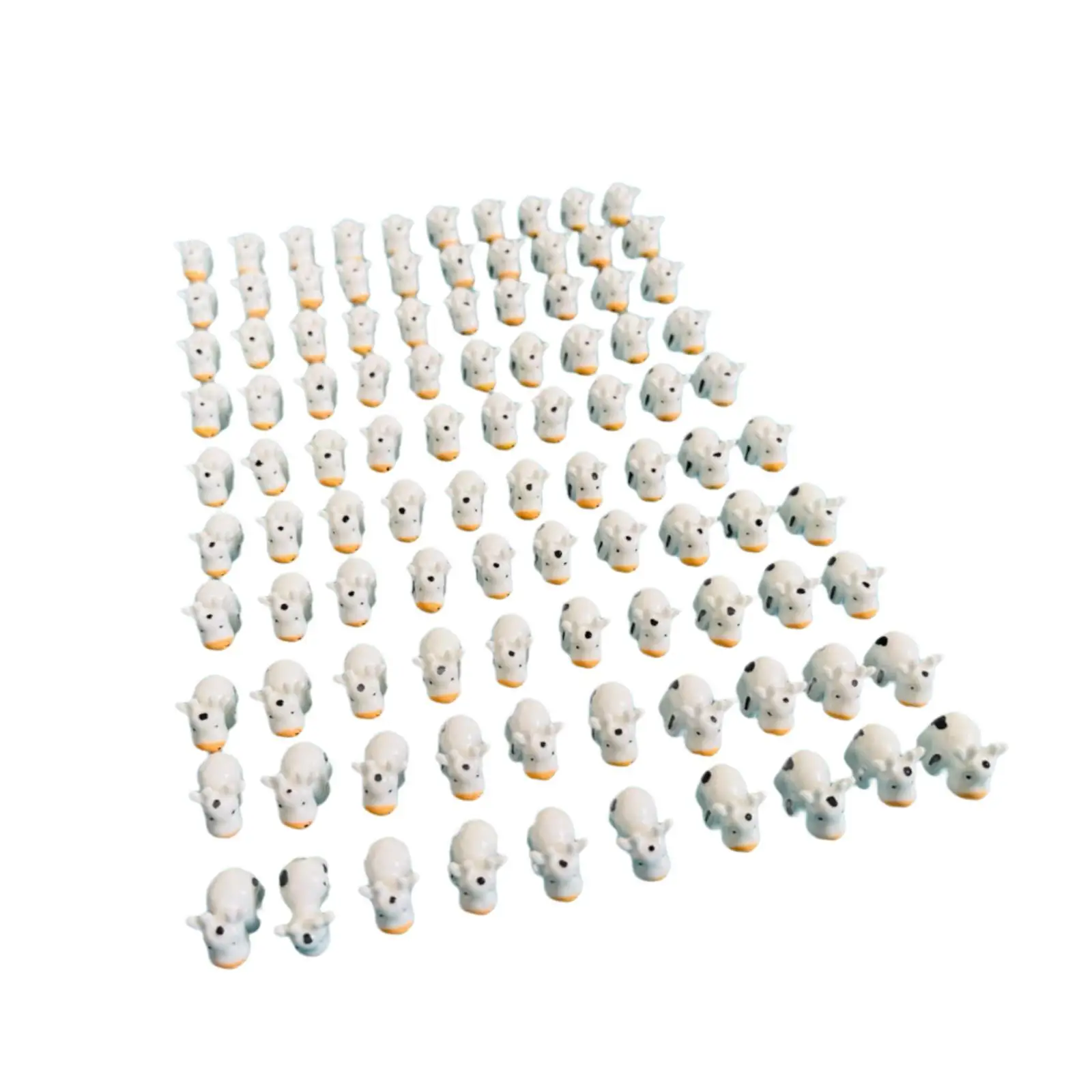 100-delige miniatuur koeien hars koeien sculptuur om te verbergen voor sprookjestuin