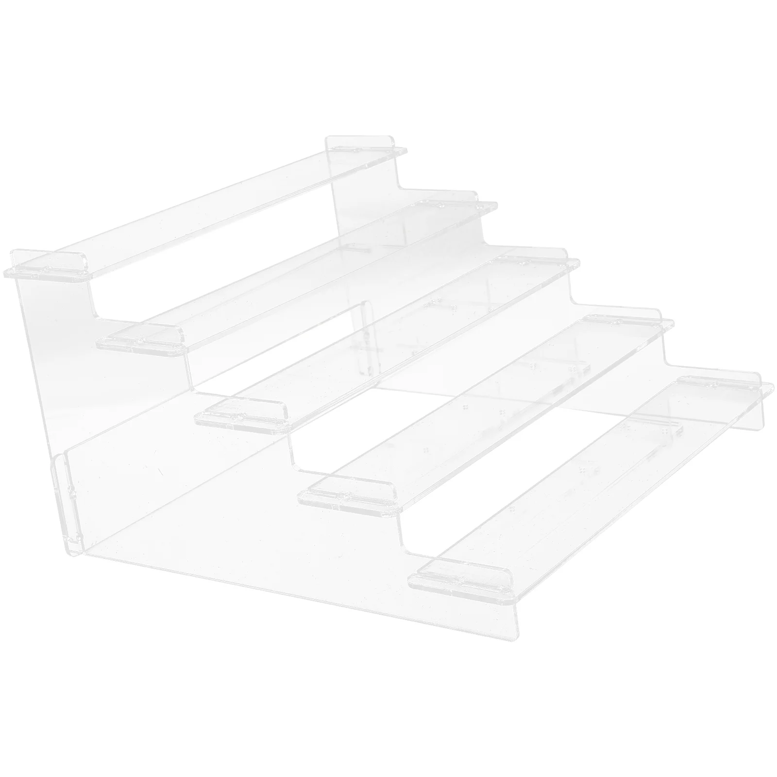 Transparent Ladder Display Rack Stair Shape Acrylic Cake Holder Stand Jewelry Perfume Bracelet Tiered Desktop Organizer Shelf