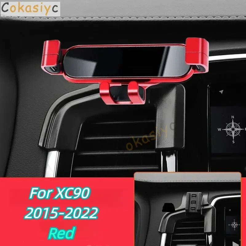 

Автомобильный держатель мобильного телефона для Volvo XC90 2022-2015 крепления кронштейн GPS подставка вращающиеся аксессуары для поддержки 3 цвета