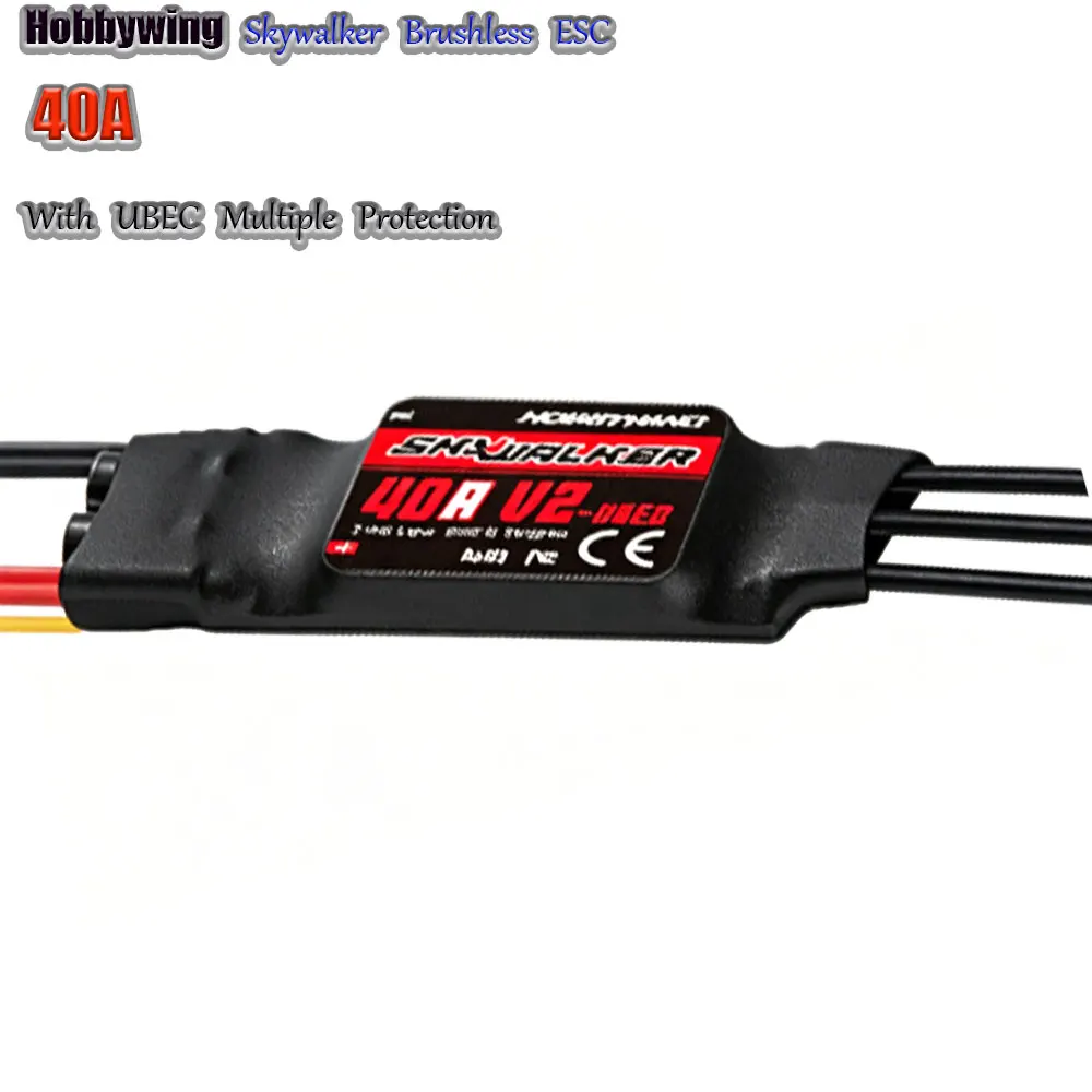 Hobbywing Skywalker 20A-80A ESC Built-in UBEC Brushless Speed Controller for RC Plane Helicopter