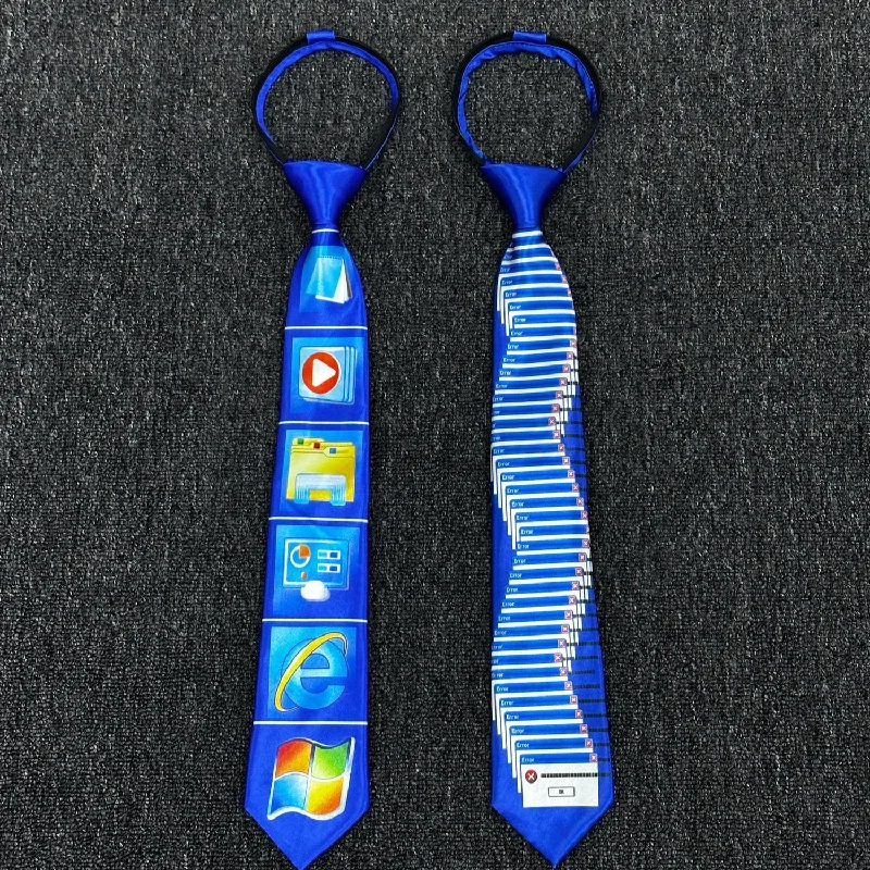 Women'S Accessories In The 90S - Cravate graphique rétro années 90 unisexe