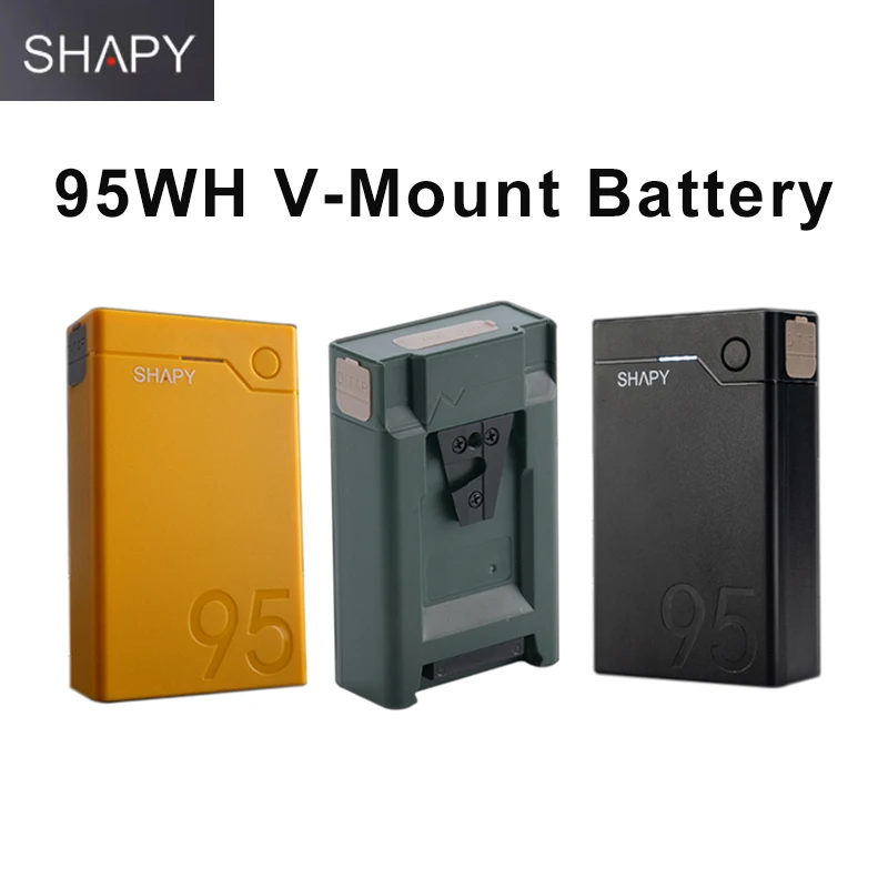 

SHAPY 95WH V Mount Battery 6000mAh PD100W Fast Charge Type-C USB-A D-tap Port Power Bank for Phone Computer Camera Video Light