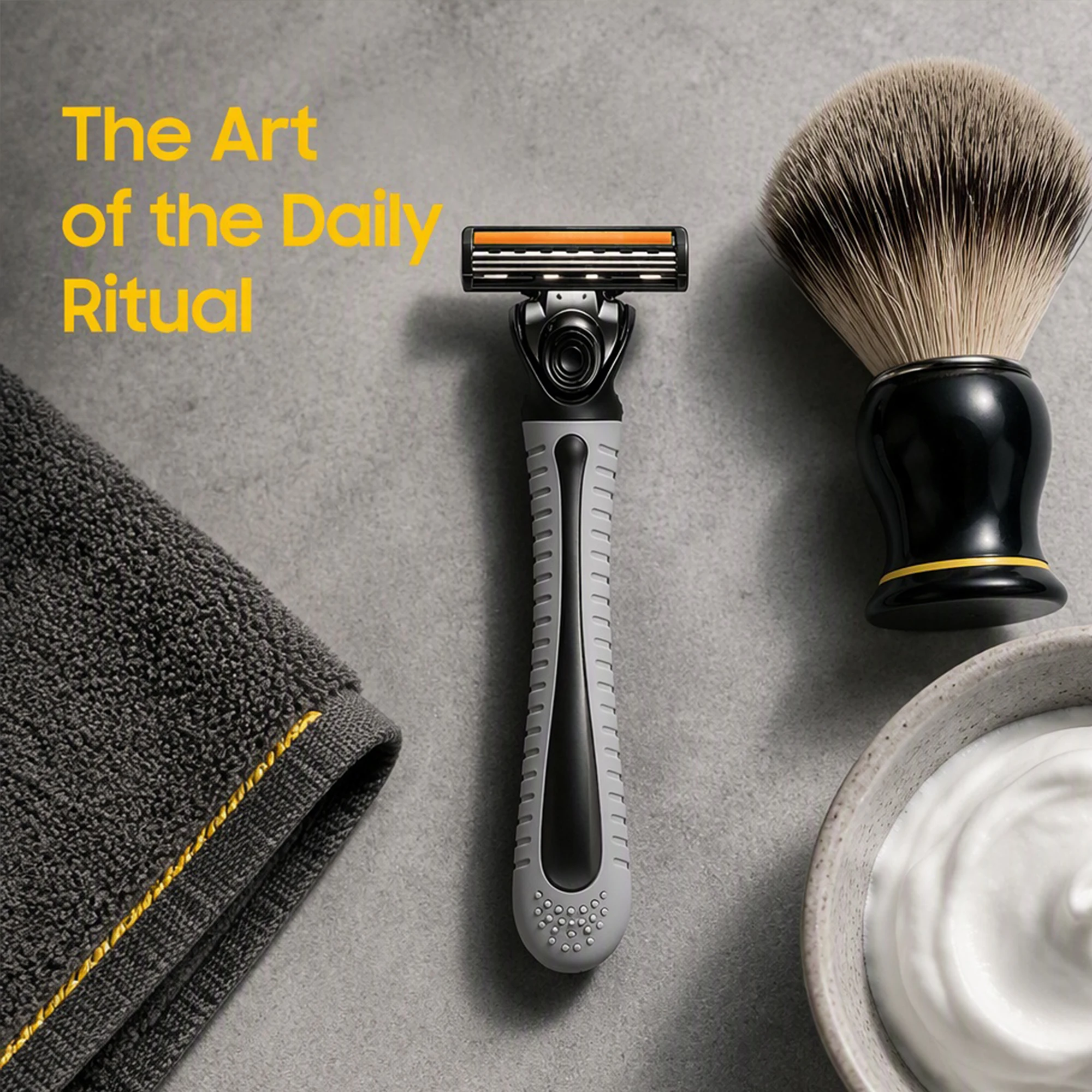 Men's Double-Handled 90-Blade Manual Razor Set, with Non-Slip Metal Handles and Durable Stainless Steel Construction