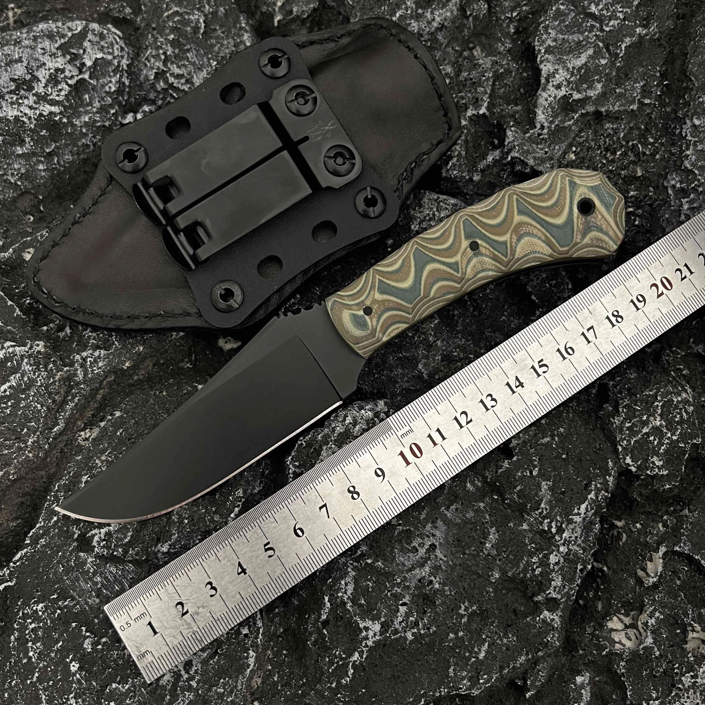 

Bicolor G10 edizione all-in-one dragone alto carbonio in acciaio Blue Mountain Hunter coltello da campeggio coltello selvaggio