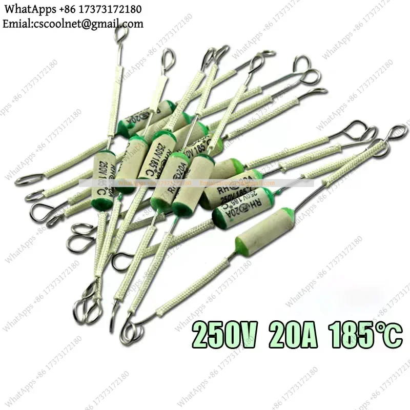 JS01 Rice Cooker Thermal Fuse 185℃ 20A 250V Temperature Cutoff RY RF Ceramic Safety Switch Replacement Parts