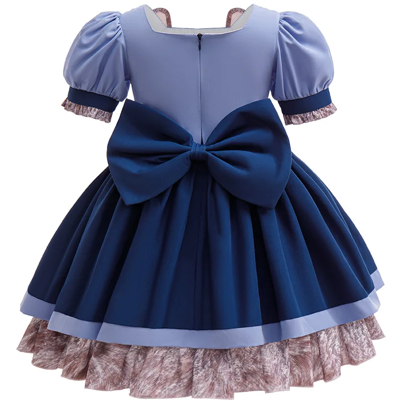 Girl Cosplay Disney Judy Hopps Police Officer Dress Zootopia Bunny Costume Kids Dress Up Halloween Rabbit Dress Outfits view 5