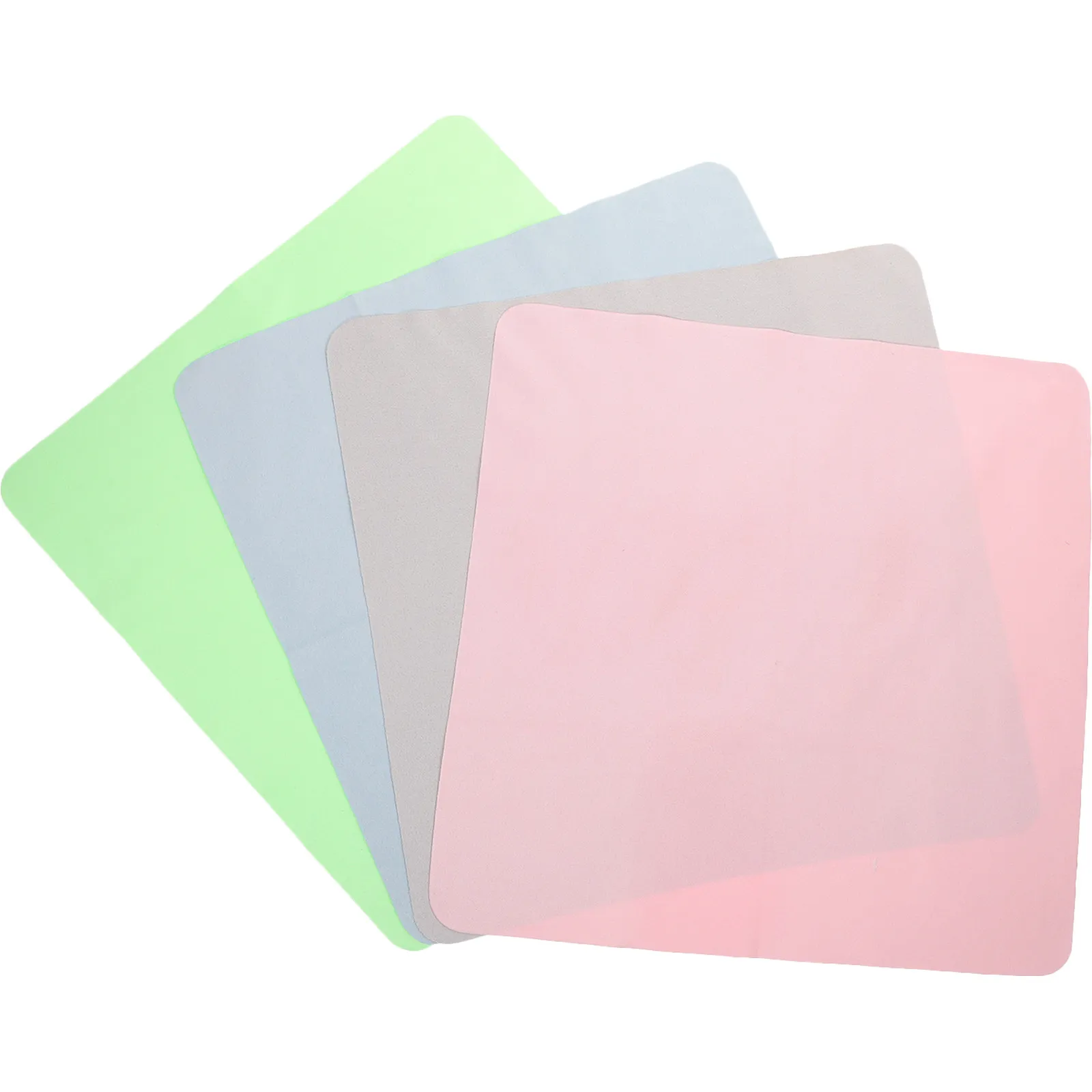 4Pcs Eyeglass Cleaning Cloths Colored Supple Cloths for Lenses Smartphones Monitors TV Eyeglass Cloth for Cleaning