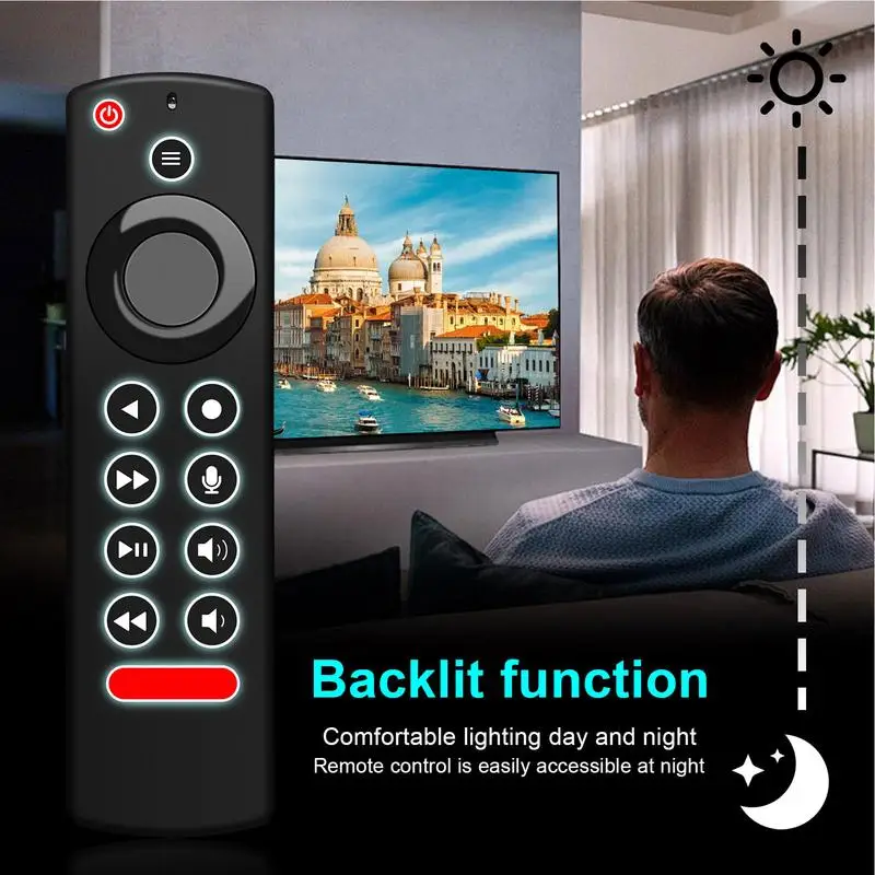 Replacement For TV Remote Voice-Enabled TV Remote Battery Powered Voice Function Remote Controls Easy Pairing Long-Lasting