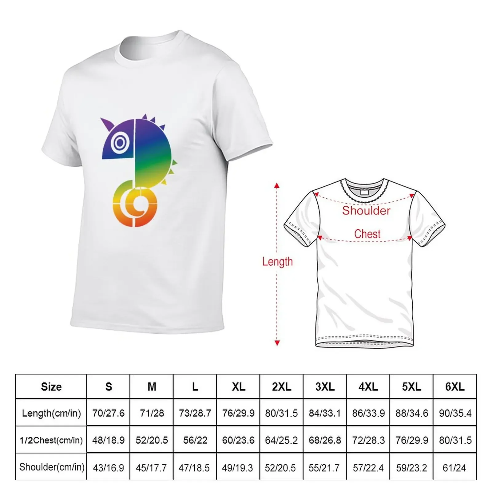 New Rainbow Chameleon T-Shirt Aesthetic clothing black t shirt t shirts for men