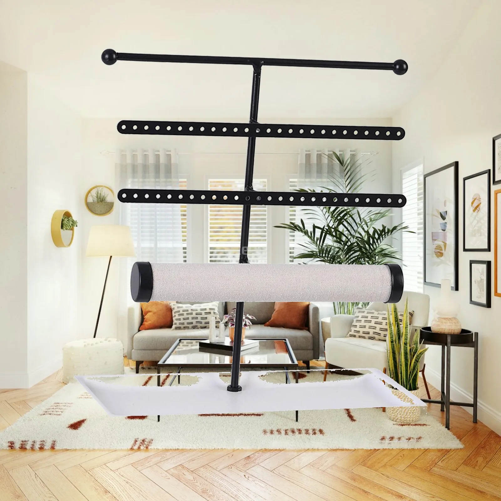 Jewelry Organizer Jewelry Stand Tower Metal Five Tier Display Stand Collection