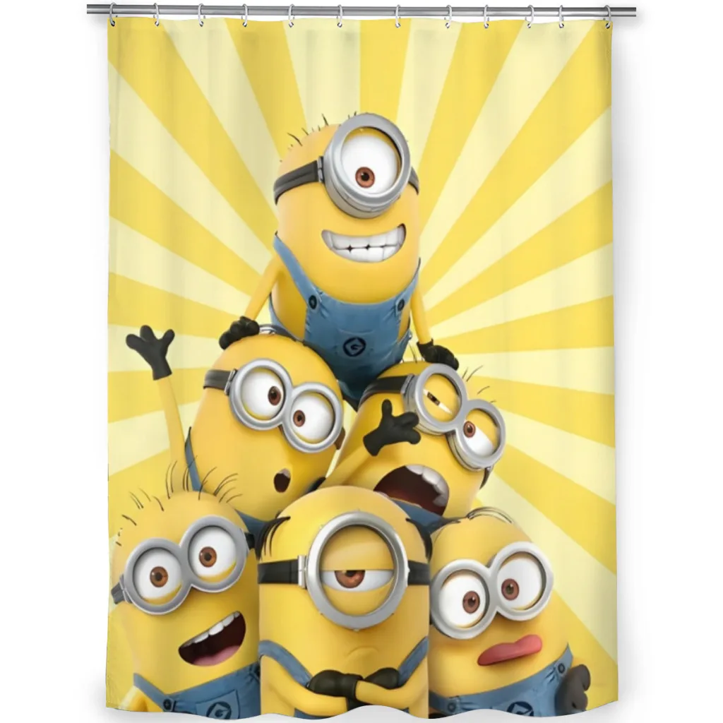 

New M-Minions Waterproof Shower Curtain Polyester Cloth Bath Curtain For Bathroom Decoration