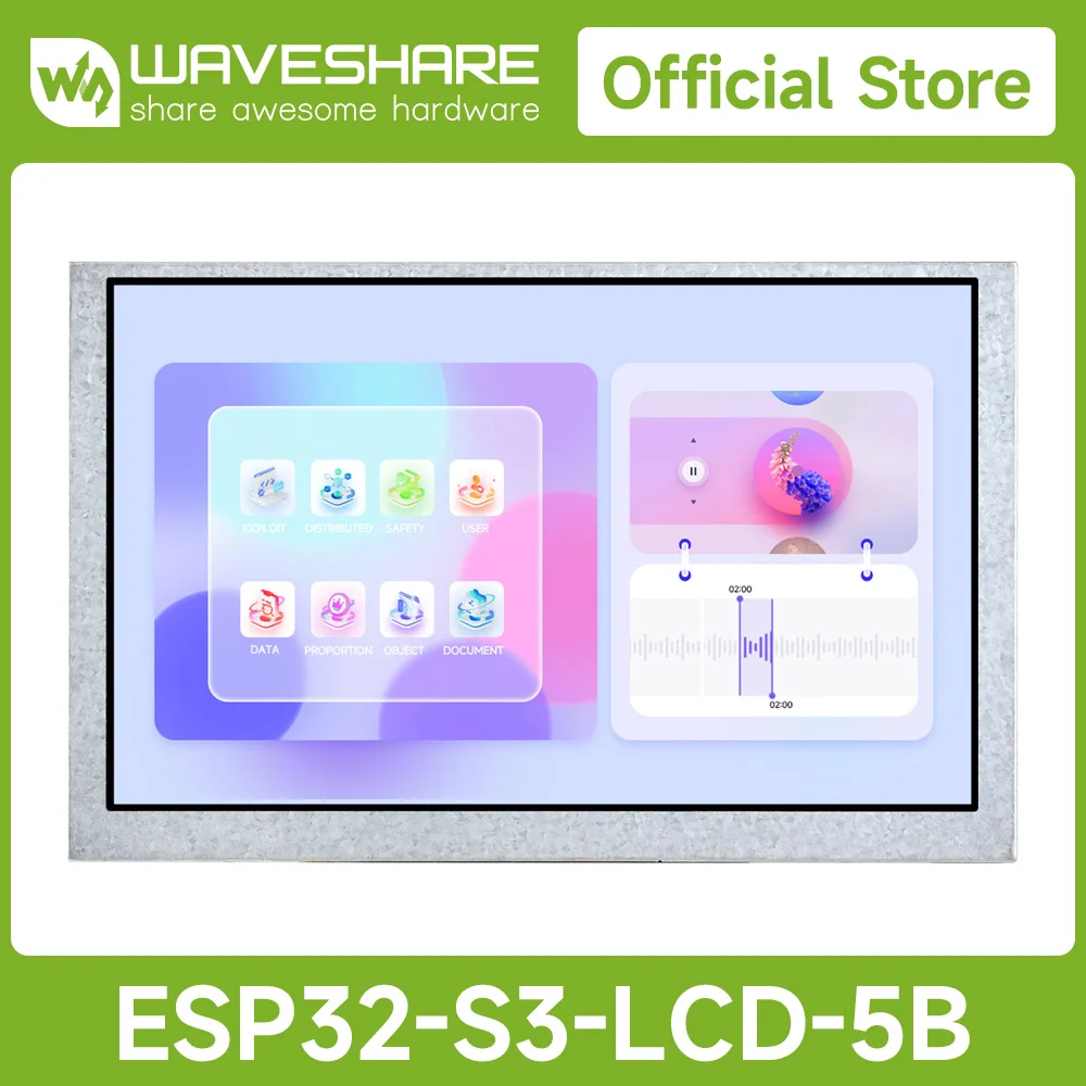 Waveshare ESP32-S3 5inch Capacitive Touch Display Development Board, 32-Bit LX7 Dual-Core Processor, ESP32 With Display