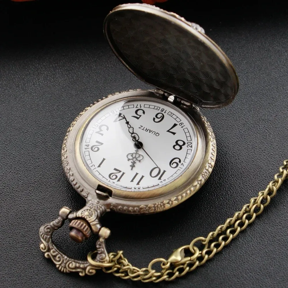 خمر العنصر الصيني التنين كوارتز ساعة الجيب البرونزية قلادة قلادة مع سلسلة Steampunk قلادة رجل امرأة تذكارية