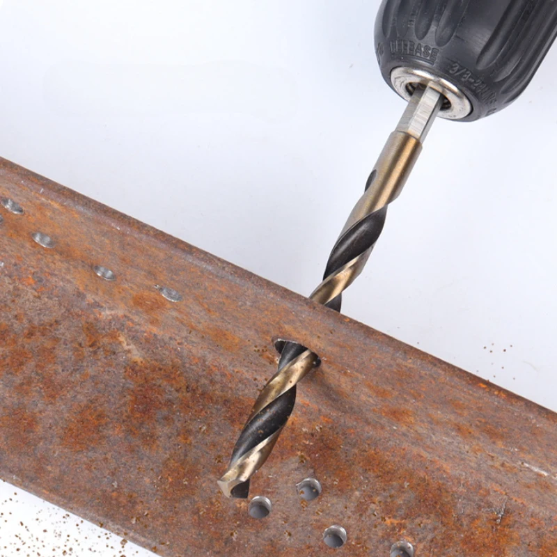 Hss Hochgeschwindigkeitsstahl-Spiralbohrer 1/4 Sechs kant schaft Ersatz Sechs kant griff Stahl Titan beschichtetes Elektro werkzeug 1,5mm-6,5mm