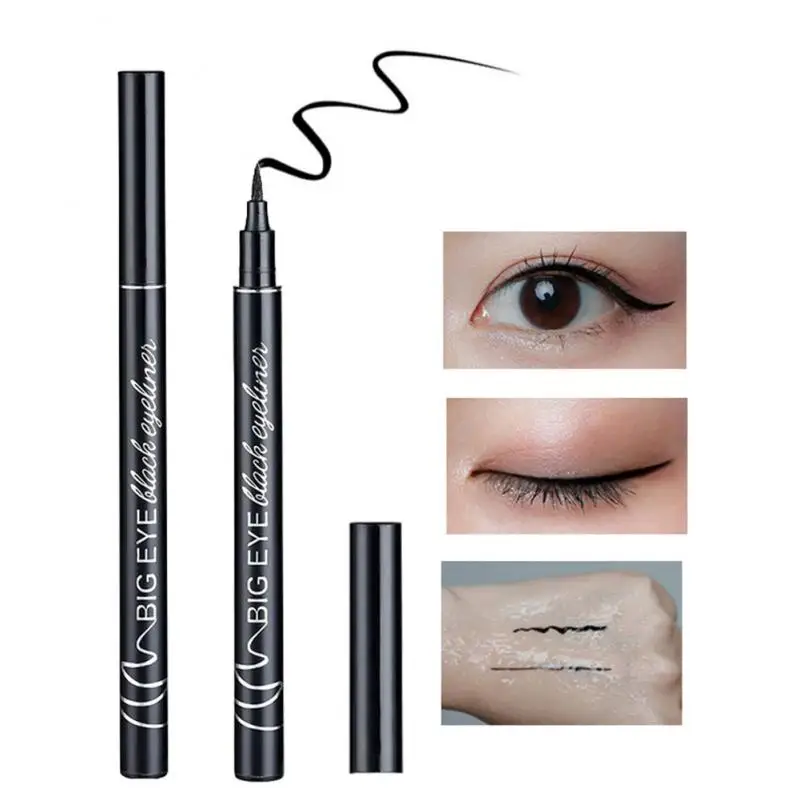 Trucco eyeliner liquido impermeabile per donna Matita per eyeliner liscia a lunga durata ad asciugatura rapida Matita per eyeliner liscia