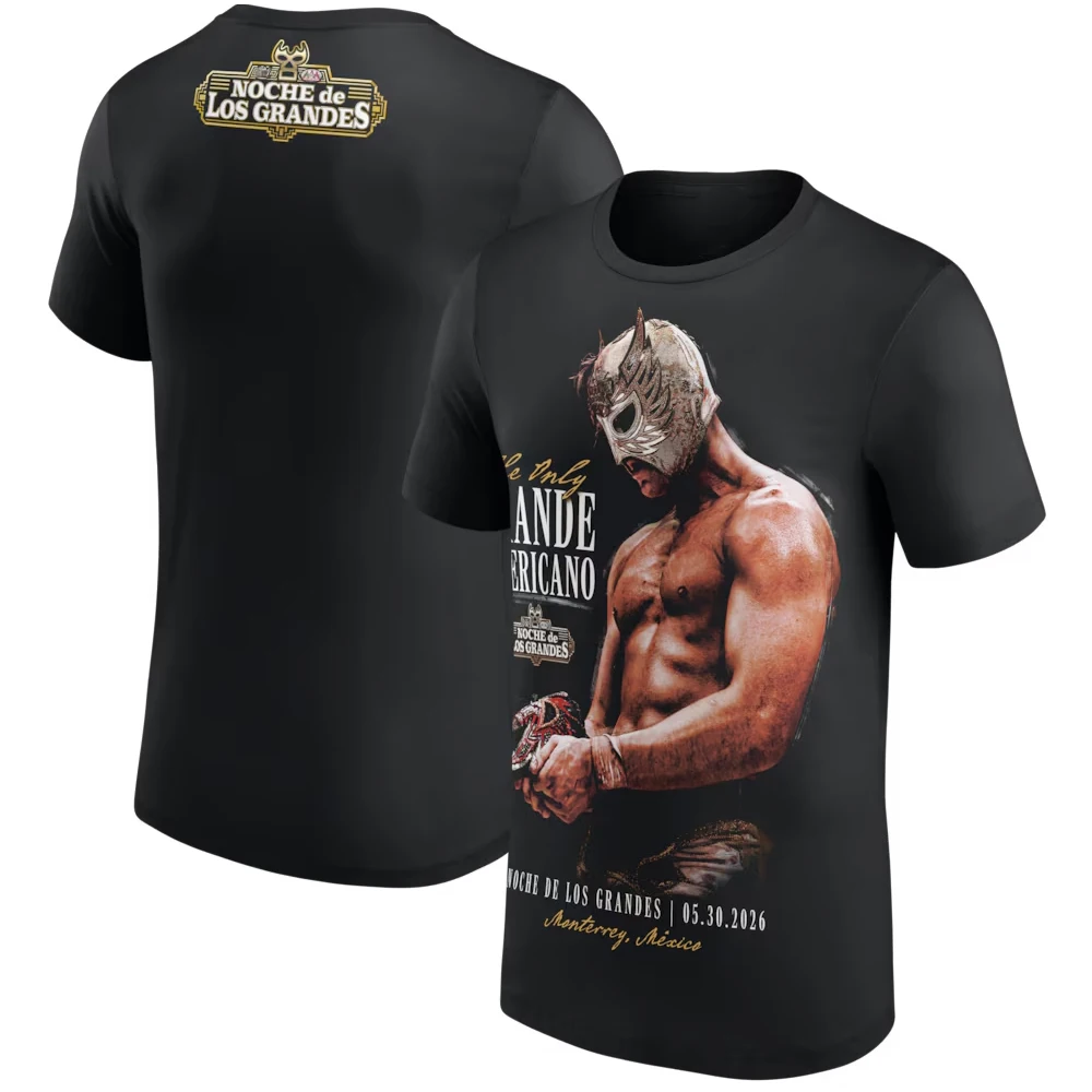 Camiseta El Grande Americano The Only Negra para Hombre, Impresión 3D, Deportiva, de Secado Rápido, Manga Corta, Informal, Tallas Grandes hasta 5XL