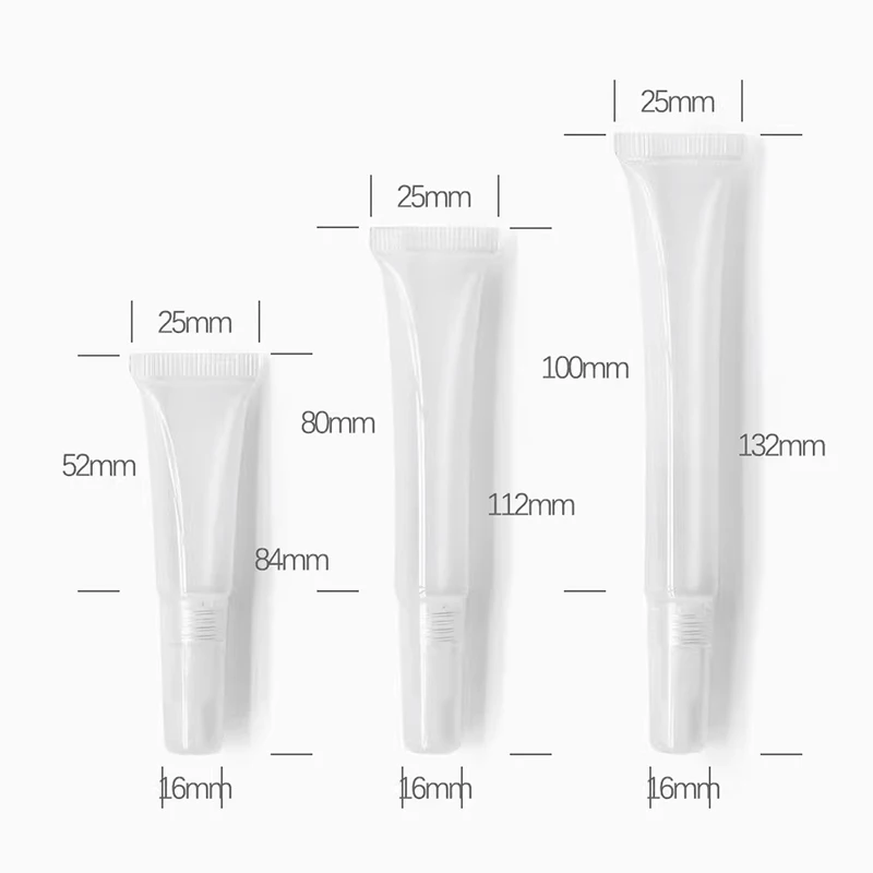 BEAUTY MISSION-Tubes à presser transparents africains pour lipgloss, bouteille de tuyau de brillant à lèvres, emballage de maquillage, beaucoup, 5ml, 10ml, 15ml x 50