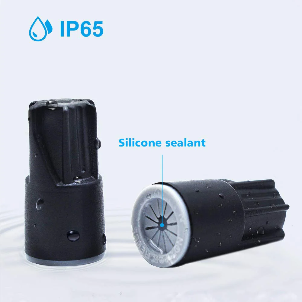 ขั้วต่อสายไฟกันน้ำฝาปิดสายไฟฟ้าสำหรับแรงดันต่ำกลางแจ้งสีดำ (20แพ็ค)