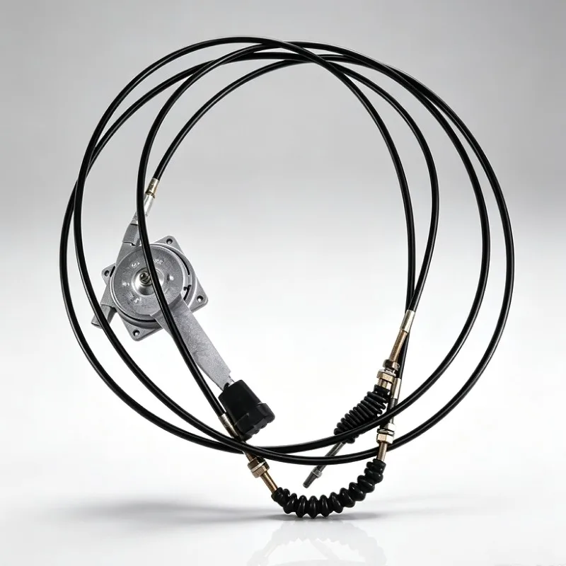JCB 910/48800 Throttle Cable Assy with Lever, Throttle Control Cable for 2CX/3CX/4CX/3CS/4CN Backhoe Loader