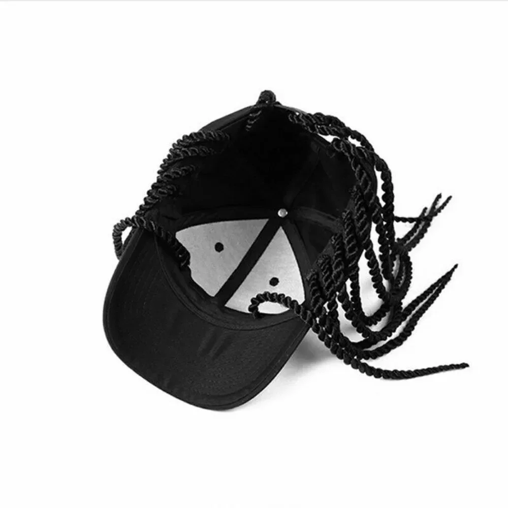 Sommer Unisex Dame Männer Baseball Kappe Hut Mit Dreadlocks Perücke Hip-Hop Punk Schmutziges Haar Geflecht Visiere Hüte – Detail 10
