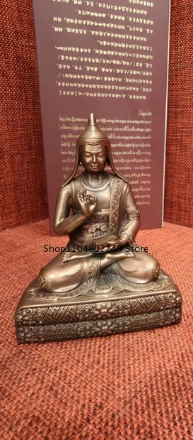 10CM Tibet Guru Santaraksita Buddha Copper Statue