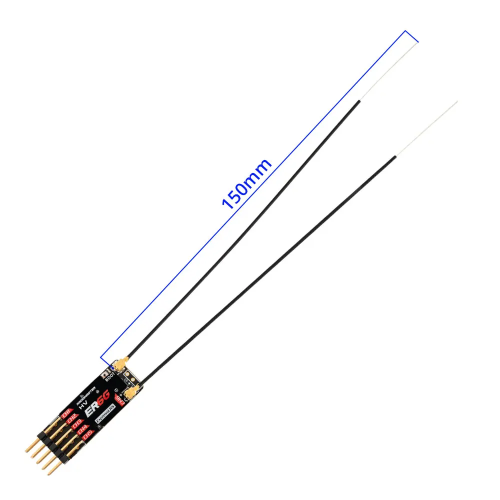 In Stock RadioMaster ER6G Slim ExpressLRS CRSF PWM Dual Antenna RC Receiver