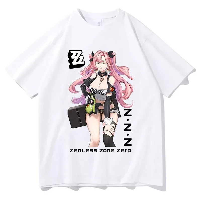 Zenless Zone Zero Trendy Oversized Unisex Vintage Loose Short Sleeves Classic high quality Y2k Short Sleeves Classic Couples tee
