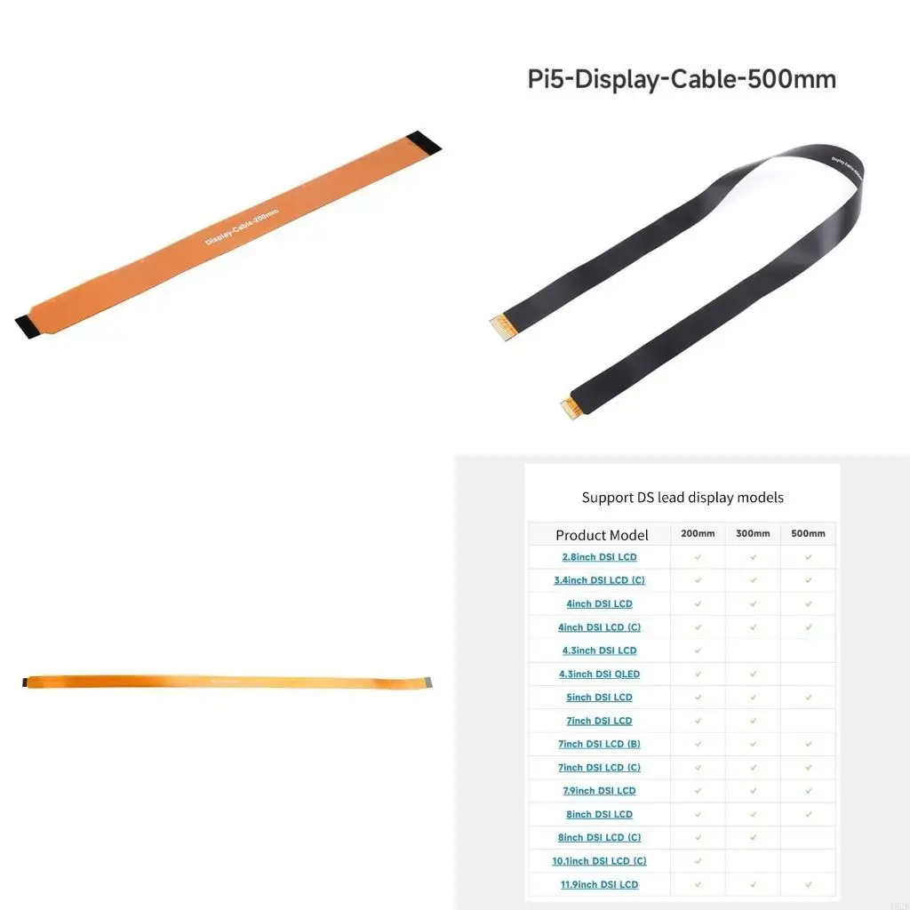 

462E Flexible Flat Cable 15Pin to 22Pin FPC Flexible Cable For RPi 5 Development Board Extension Cable 200mm/300mm/500mm
