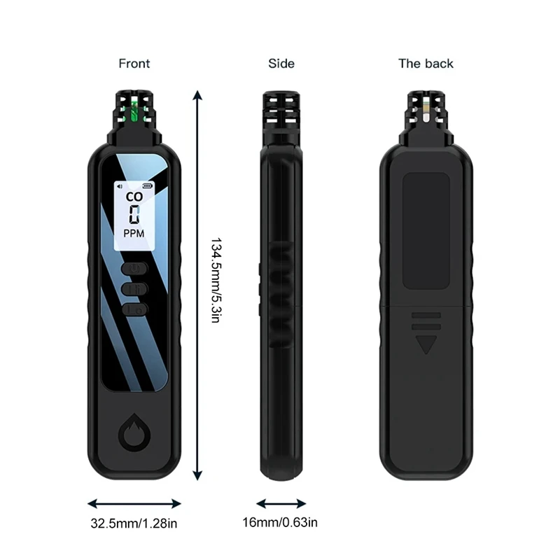 Портативный детектор угарного газа, маленький и портативный детектор угарного газа