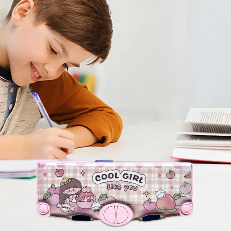 Пенал двусторонний большого объема для начальной школы