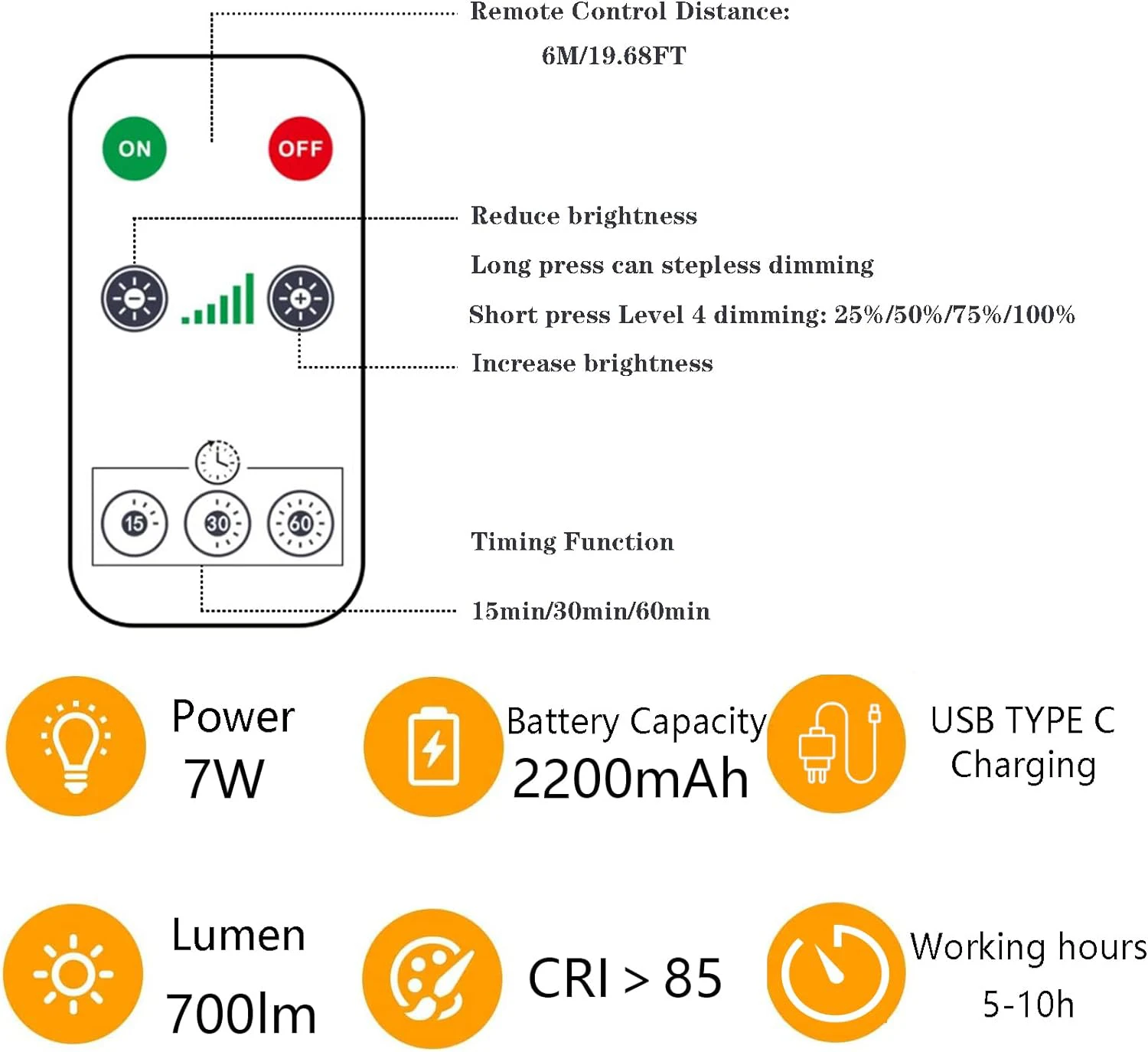 USB led bulb，E27 Rechargeable Light Bulbs, Emergency Lightbulbs Warm with Timer Dimmable for Wall Wireless Sconce,（2pake)