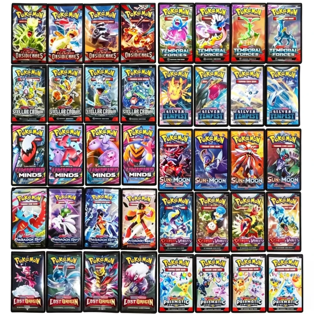 40Pcs Po Ke-monCard Scarlet & Violet Prismatic Evolutions English Booster Battle Carte Trading Collection Cards Game Card Gift