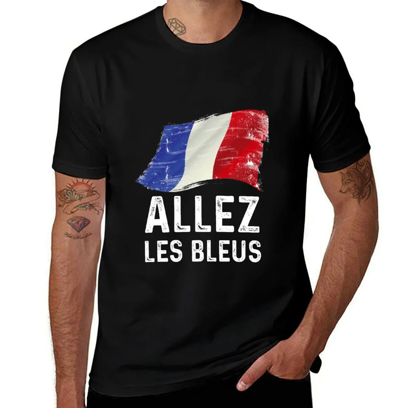 Allez Les Bleus T-Shirt Basic Regular Fit Casual T-Shirt