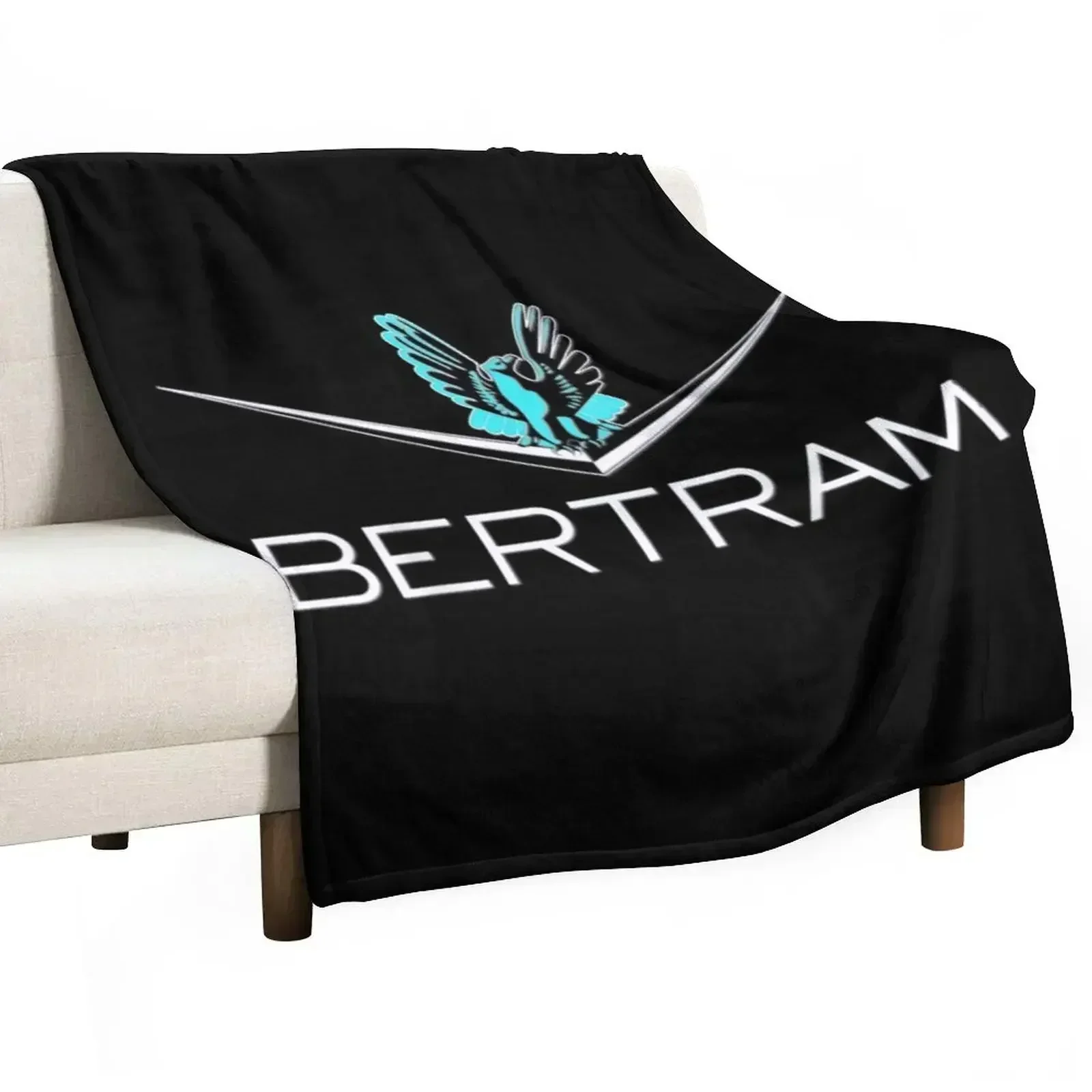 

Bertram Yacht Design Printed on back Throw Blanket warm winter Flannel Bed linens Blankets