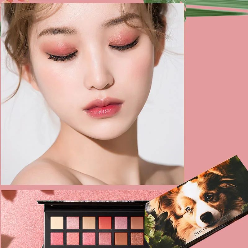 Twelve-color eyeshadow disc is not easy to take off makeup Animal eyeshadow makeup eyeshadow disc enhances complexion