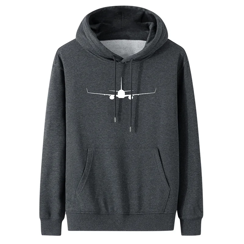 Factory Airliner Pattern Men's Hooded Sweatshirts,Spring and Autumn Models Casual Designer Brand Jackets Hip-hop Hat Pullovers