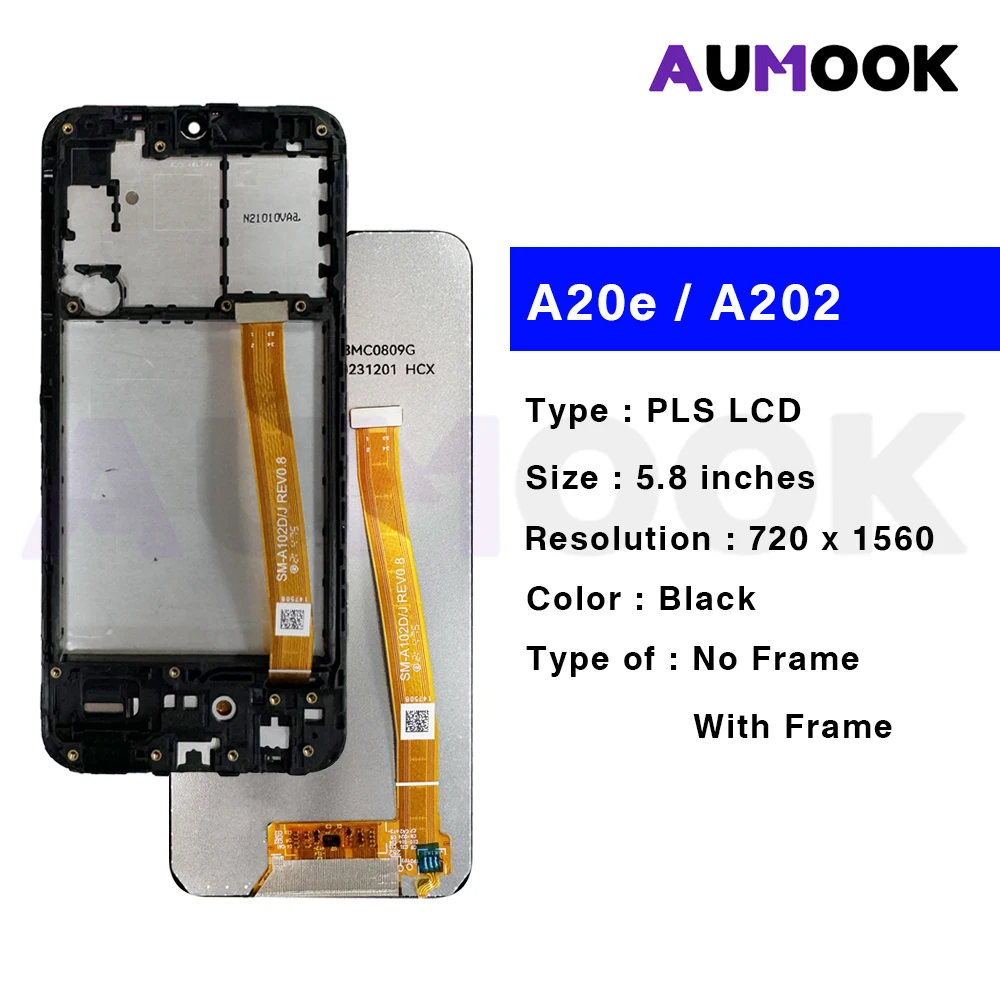 A202 IPS LCD For Samsung A20E LCD Display Touch Screen Digitizer Assembly For Samsung A20e SM-A202K A202F LCD Display