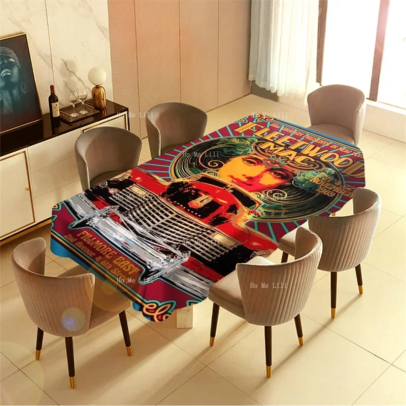 Firefighters Brotherhood Tin Sign Nostalgic Metal Revival Bike Show Nouveau Concert Poster Rectangle Tablecloth By Ho Me Lili