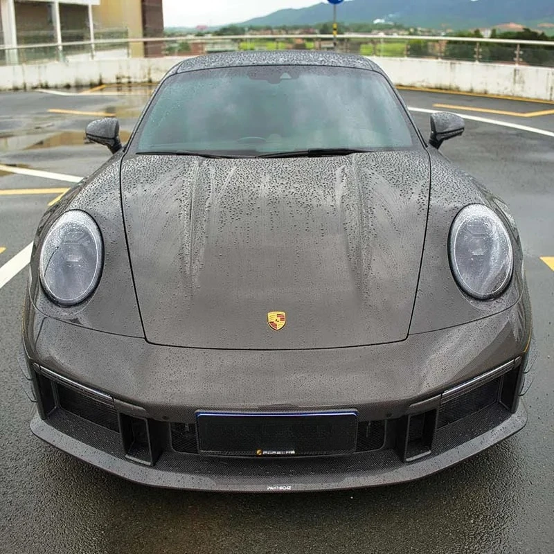 

Exclusive 2025 Dry Carbon Fiber Body Kit Engine Bonnet Hood for porsche 911 992 Turbo S