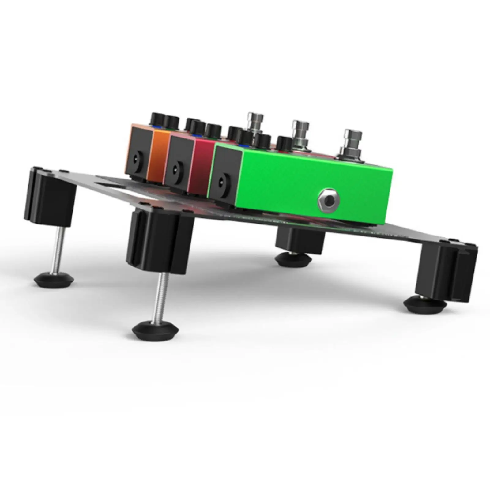 Aluminum Alloy Pedal Board for Guitar Effects Pedals with Handle Slot and Hook Loop Strips for Stage Setup