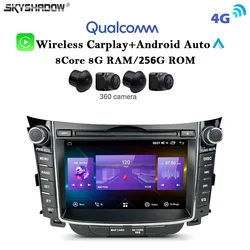 12G+256G Carplay Auto Android 13.0 4G LTE 8Core IPS Car DVD Player GPS map WIFI Bluetooth RDS Radio For Hyundai I30 2012-2018