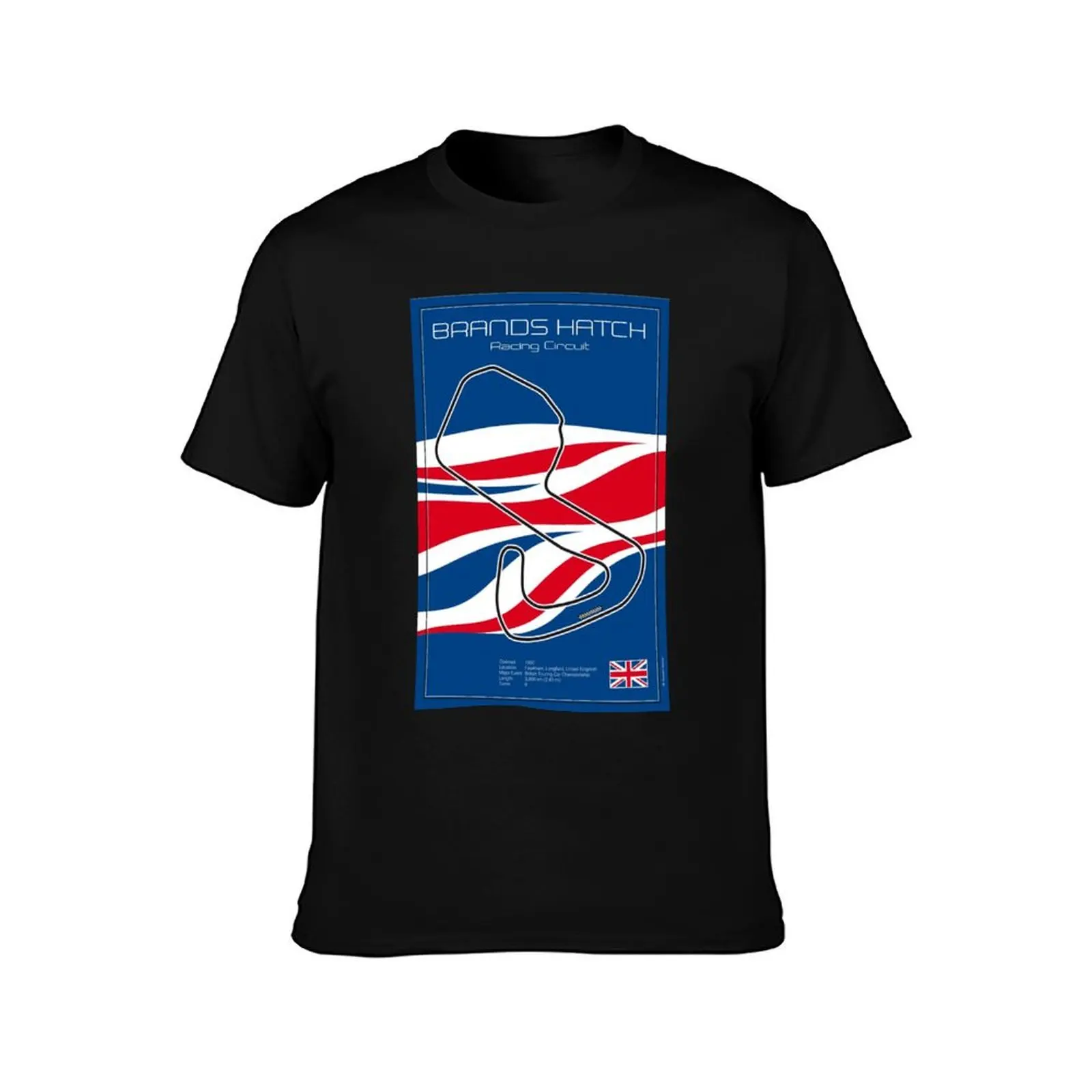 Brands Hatch Race Track T-Shirt Casual Basic Street Style T-Shirt