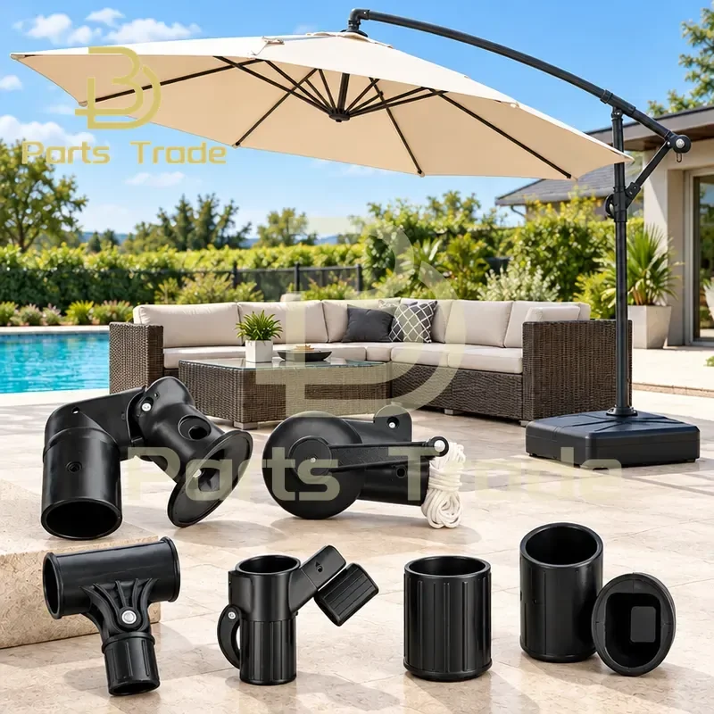 Heavy Duty Outdoor Parasol Replacement Parts Beach Sunscreen Umbrella Lifting Fixed Handle Components for Picnic Accessories