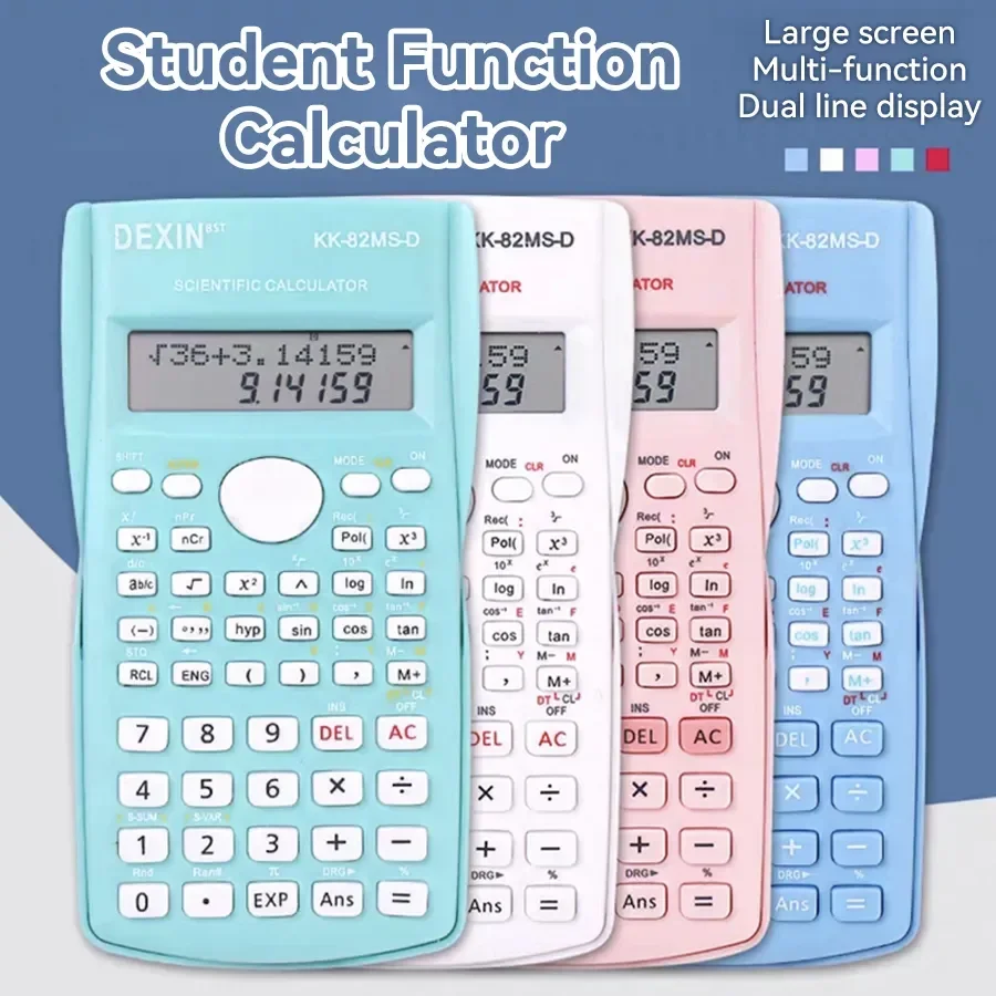 Calculadora científica multifuncional para estudiantes, calculadora portátil Simple con función de pantalla grande, papelería, suministros escolares y de oficina