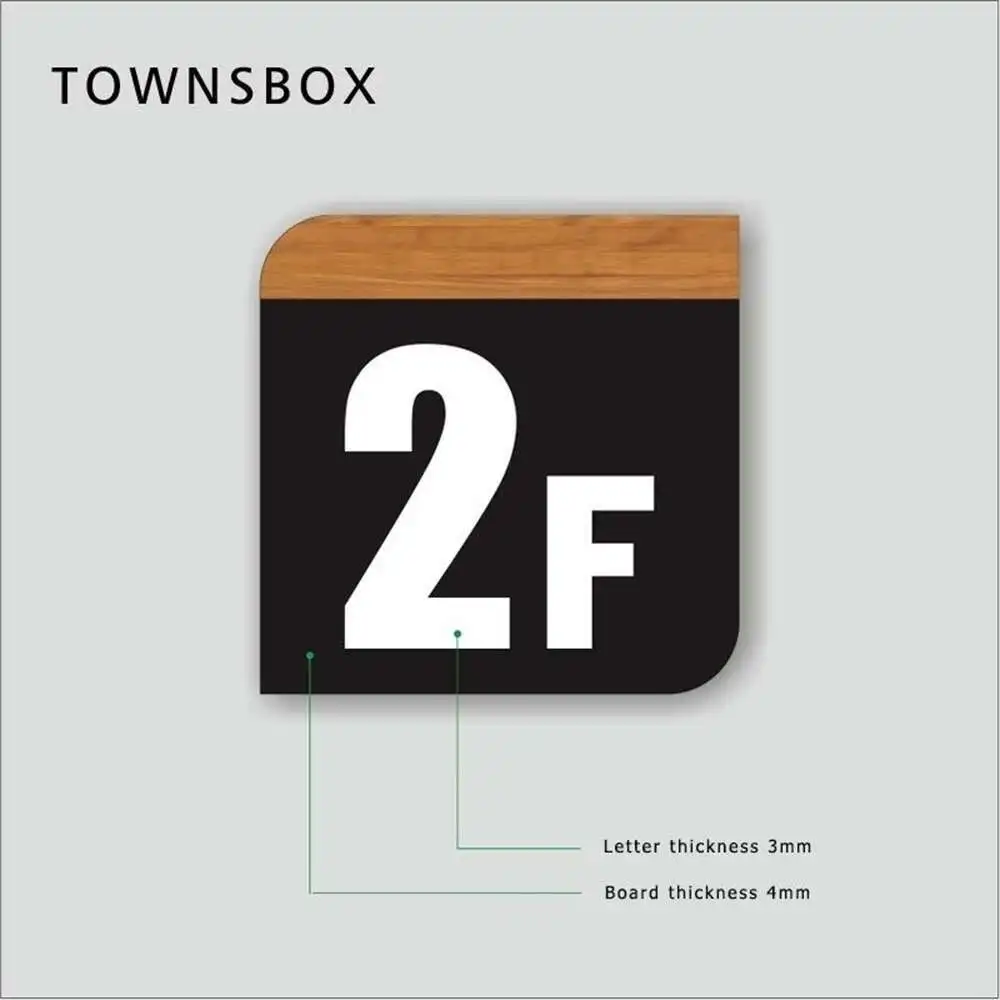 

Number Floor Floor Sign Plate Customized Series Letter Number Acrylic Signboard Wall Mounted Signage 3d Wall Sticker Number Card