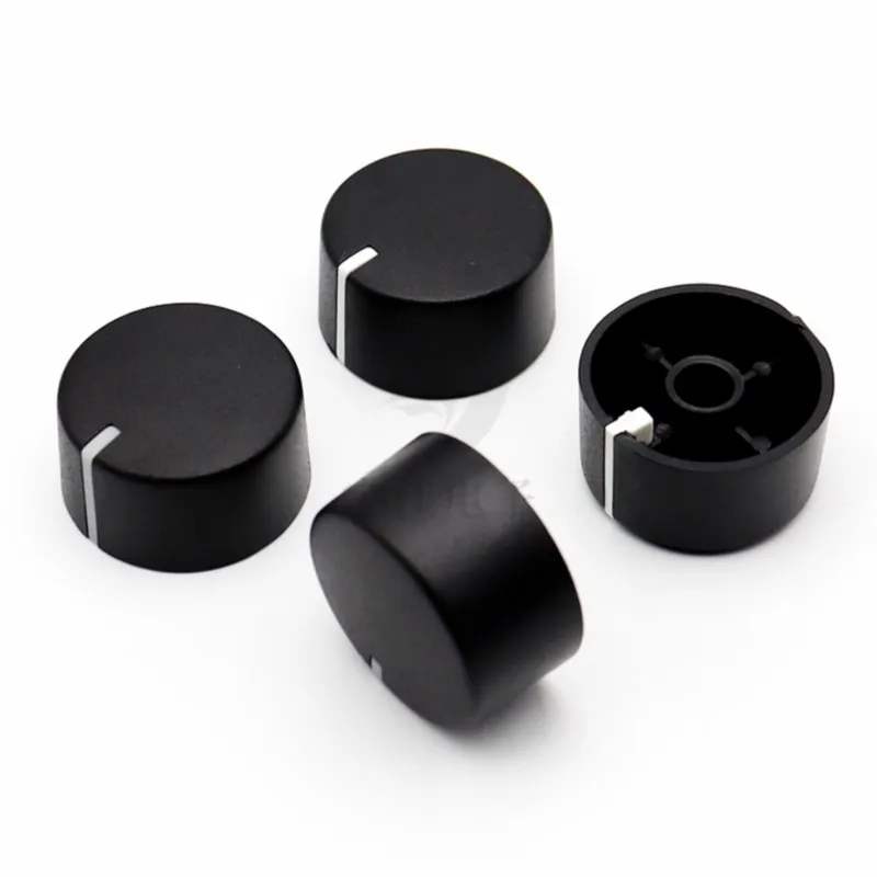 5PCS 26×14MM Plastic Black And White Knob Flower Shaft Potentiometer Knob Cap Amplifier Volume Adjustment Knob Cap Hole 6MM