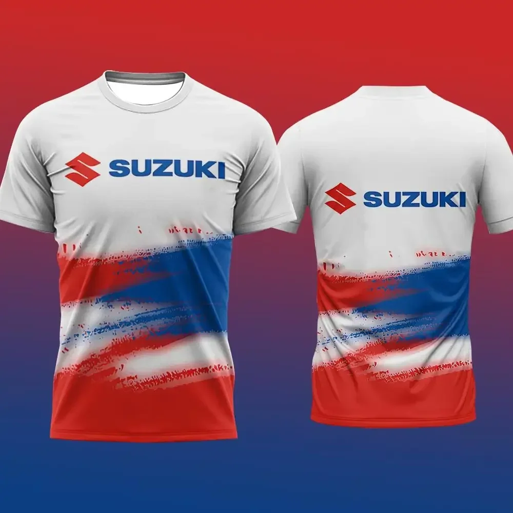 Suzuki Bestverkochte trendy 3D-print heren T-shirt zomer dagelijks buitensport fitness sneldrogend ademend casual korte mouw