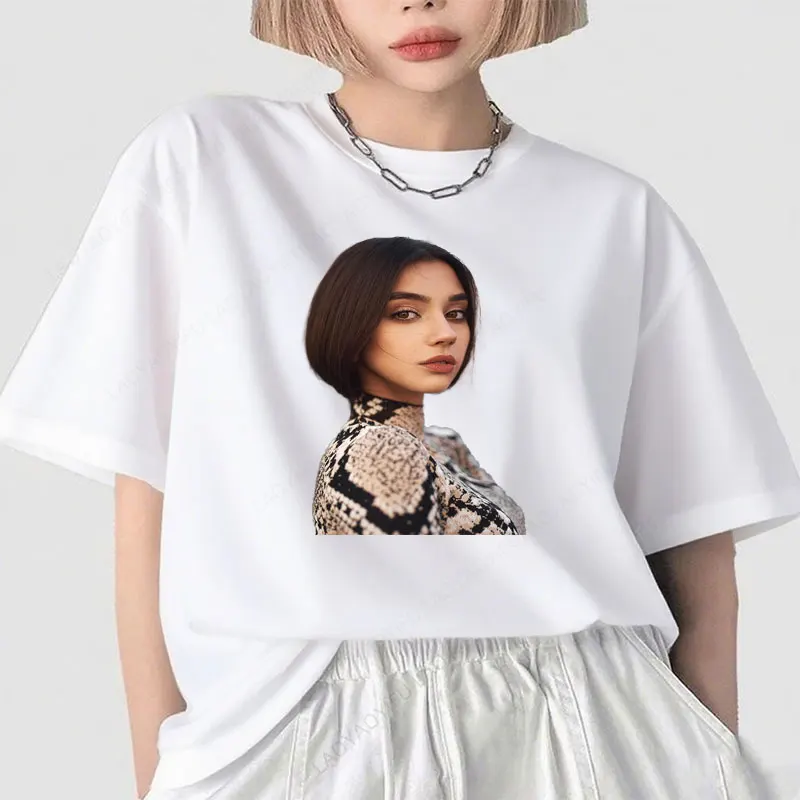 Camiseta Maja Strojek, el famoso modelo polaco, camiseta clásica de moda informal de verano, camiseta popular de algodón, ropa de los años 2000, camisetas Y2k para mujer