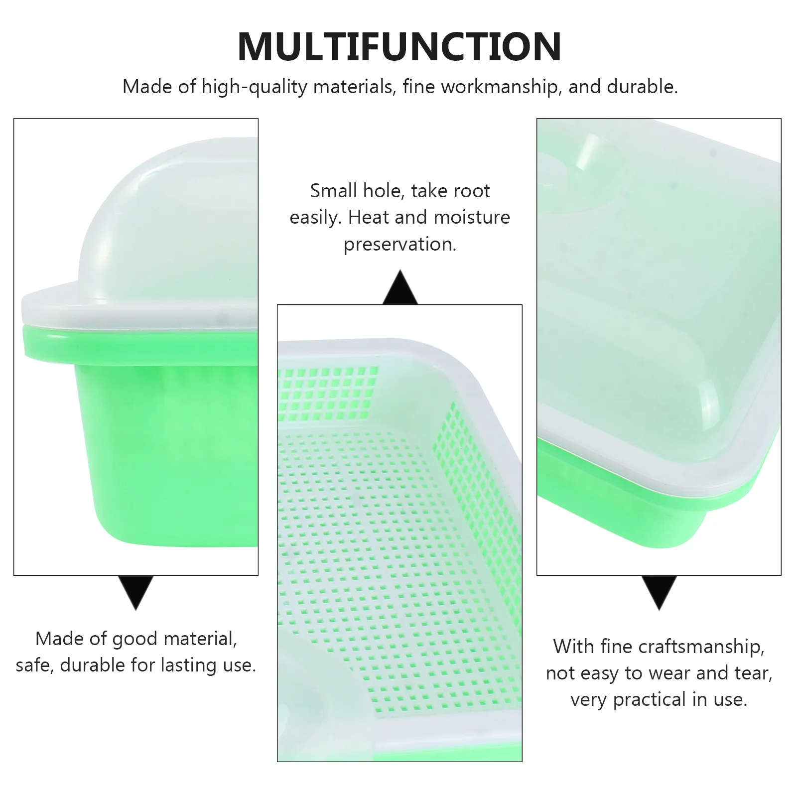 1 قطعة صينية الشتلات مع غطاء لزراعة الحديقة بدون تربة معدل إنبات عالي نمو سريع وعاء الحضانة زراعة الخضروات المنزلية